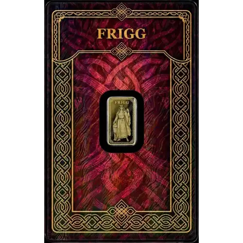 2026 1/100 oz Germania Mint Frigg .9999 Proof Gold Bar in Assay