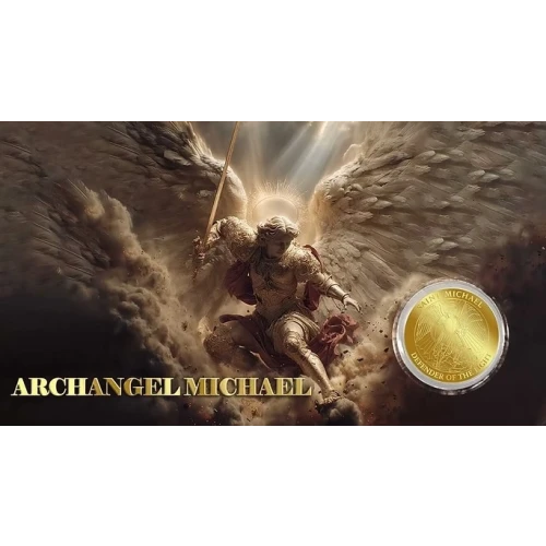 2026 1/1000th oz Liberia Archangel Michael .9999 Gold Coin in Card