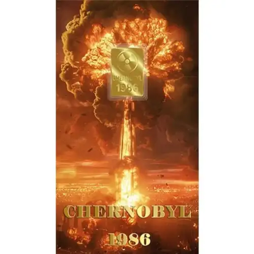 2026 1/1000th oz  Liberia Cherobyl .9999 Gold Coin in Card