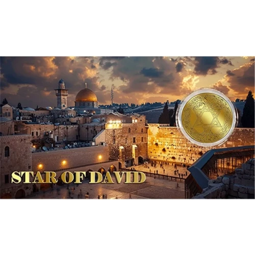 2026 1/1000th oz Liberia Star of David .9999 Gold Coin in card