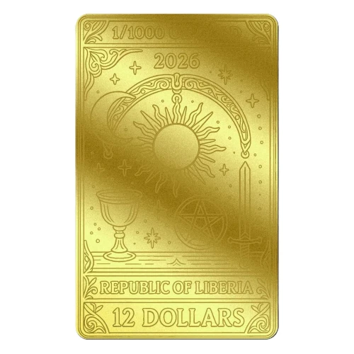 2026 1/1000th oz Liberia The Magician .9999 Gold Coin in Card  (4)