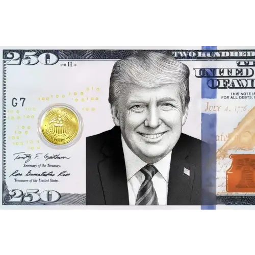 2026 1/1000th oz Liberia TRUMP 250th Anniversary .9999 Gold Coin in Card