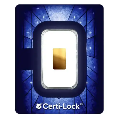 2026 1/100th oz Scottsdale Mint Cross .9999 Gold Bar in Certi-Lock Assay (2)