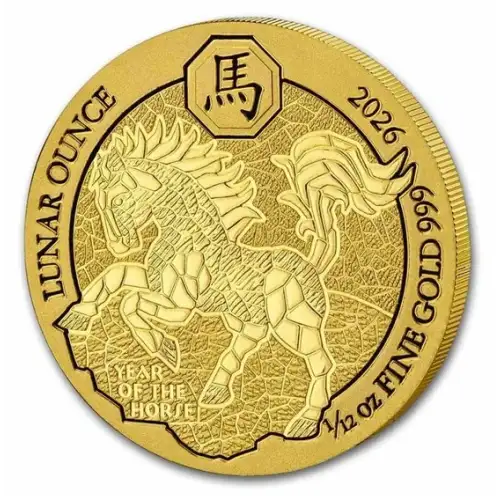 2026 1/12oz Rwanda Lunar Ounce Year of the Horse .999 Gold Coin (3)