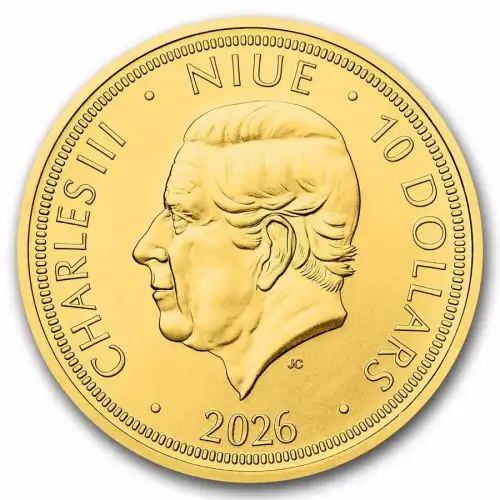 2026 1/25oz Niue Czech Lion .9999 Gold Coin in Capsule (2)
