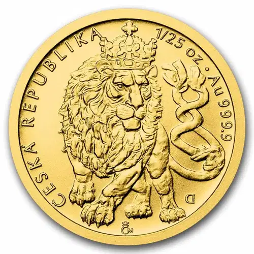 2026 1/25oz Niue Czech Lion .9999 Gold Coin in Capsule