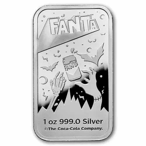 2026 1 oz Fanta Halloween .999 Silver Proof-like Coloured Bar in TEP
