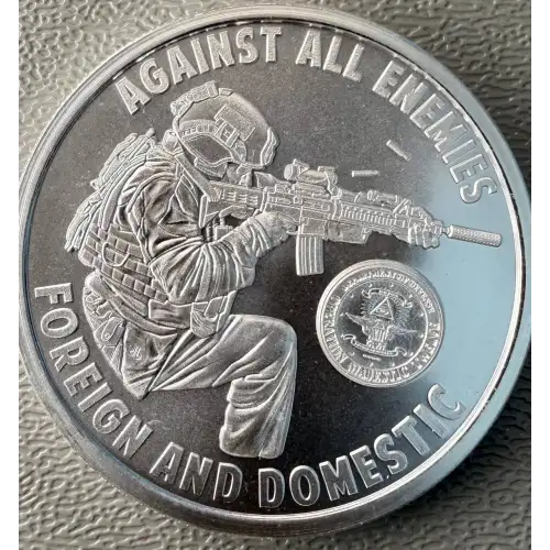 2026 1 oz GSM Silver Shield Against All Enemies .999 Silver Round (2)
