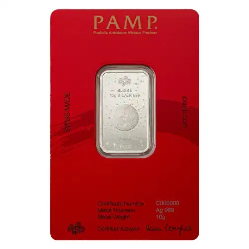 2026 10g PAMP Lunar Legends 1000 mi Horse .999 Silver bar in Assay (2)
