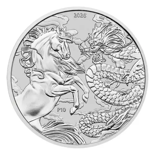 2026 1oz Australia Perth Mint Chinese Myths and Legends - Dragon and Horse .9999 Silver BU Coin  (3)