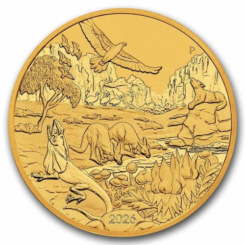 2026 1oz Australian Perth Mint Wonders of Australia: The Outback .9999 Gold Coin