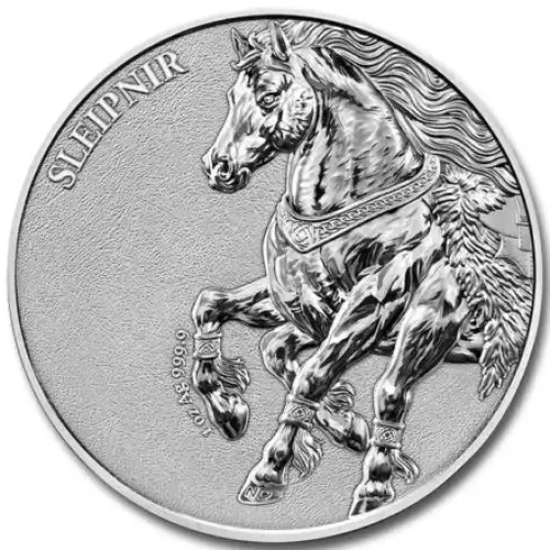 2026 1oz Germania Beasts: Sleipnir .9999 Silver BU Coin
