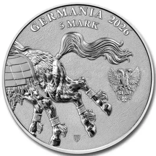 2026 1oz Germania Beasts: Sleipnir .9999 Silver BU Coin