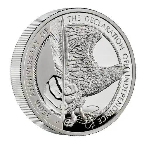 2026 2oz Great Britain 250th Ann. of American Declaration of Independence .999 Silver Proof Coin (2)
