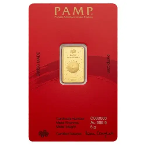 2026 5 gram PAMP Suisse The Lunar Legend Series - Legend of the 1,000 Mile Horse .9999 Gold Bar in Assay (4)