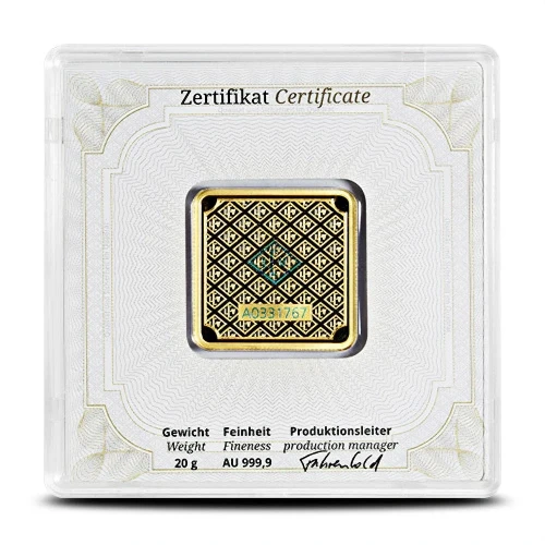 20G Geiger .9999 Gold Bar in Assay (2)