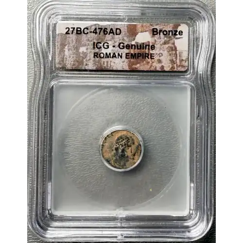 27BC - 476AD Genuine ICG Ancient Roman Empire Bronze Coin (2)