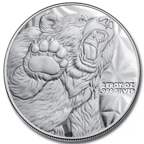2oz GSM Bull and Bear .999 Silver Round