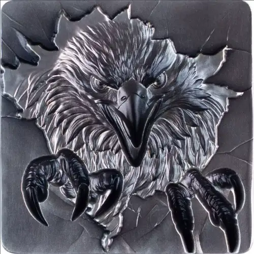2oz South Korea Furious Beasts Series – The Eagle .999 Silver Stacker (2)