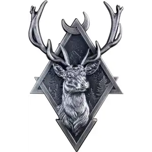 2oz South Korea Today Mint Geometric Series: Deer .999 Silver Stacker