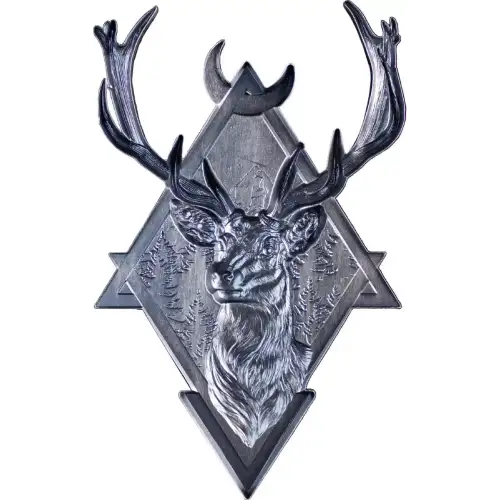 2oz South Korea Today Mint Geometric Series: Deer .999 Silver Stacker (2)