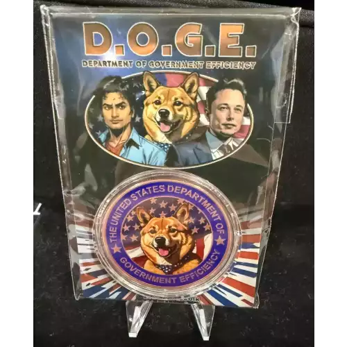 33g D.O.G.E. (Dept of Govt Efficiency) Colorized .999 Copper Round (3)