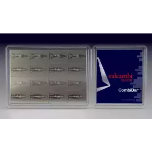 4oz (16 x ¼-oz)  Valcambi Skyline .999 Silver CombiBar