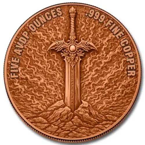 5 oz A Heros Journey Colorized .999 Copper Round in Capsule  (2)