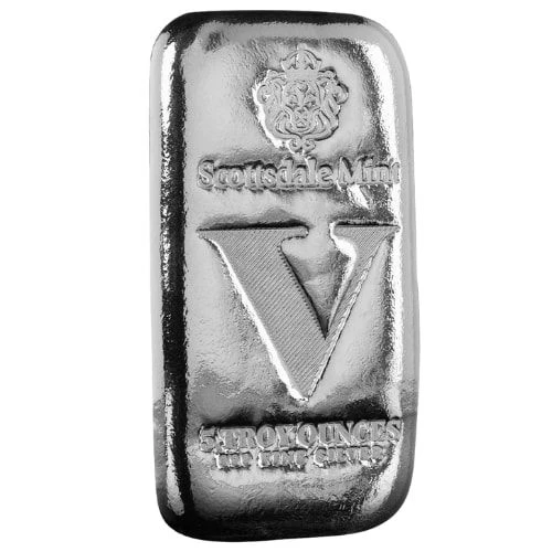5 oz Scottsdale Mint V Cast - Imperium Collection .999 Silver Bar (2)