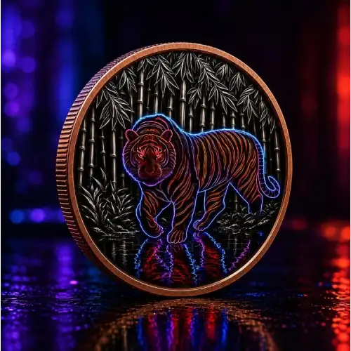 5 oz TigerPunk High Relief Colorized .999 Copper Round - Bullion