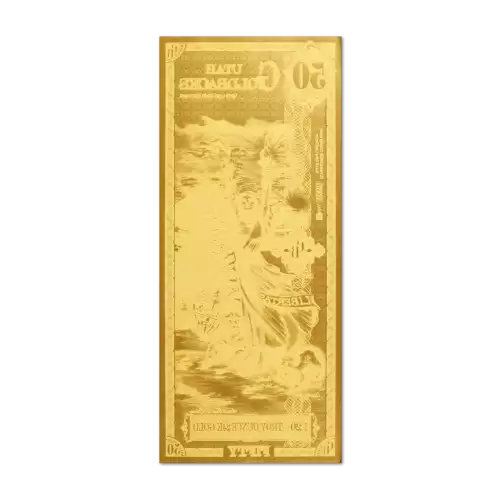 50 Utah GoldBack Note 1/20th oz .999 Gold