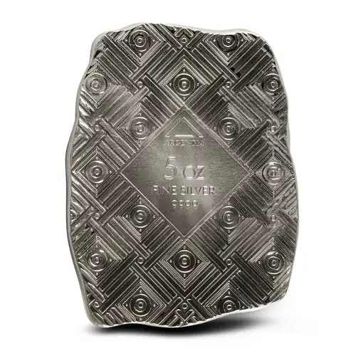 5oz Argentia Egyptian Cat .9999 Silver Brilliant Finish Art Bar  (2)