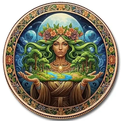 5oz Heart of Mother Nature Colorized .999 Copper Round in Capsule