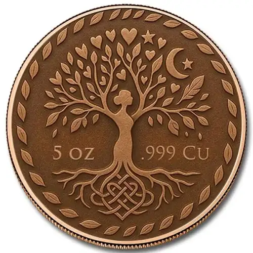 5oz Heart of Mother Nature Colorized .999 Copper Round in Capsule  (2)