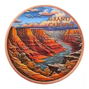 5oz Natural Wonders Series: Grand Canyon Colorized .999 Copper Round in Capsule (3)