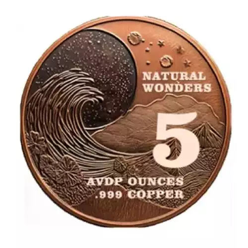 5oz Natural Wonders Series: Grand Canyon Colorized .999 Copper Round in Capsule (3)