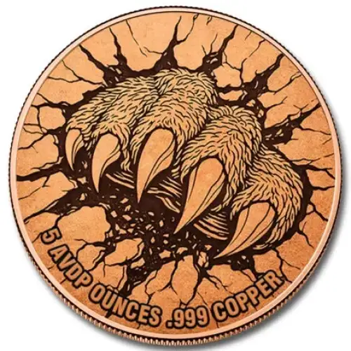5oz Rage of the Wild Colorized .999 Copper Round in Capsule  (3)