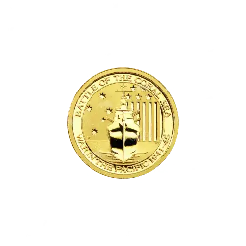 Any Year 1/10oz .9999 Gold - Battle of Coral Sea Coin (2)