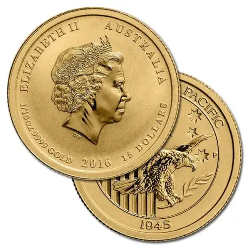 (Any Year) 1/10oz Australian Victory in the Pacific Commemorative .9999 Gold Coin