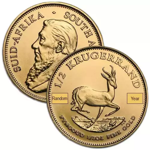 Any Year 1/2oz South African Gold Krugerrand (3)
