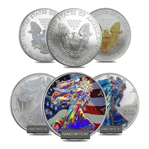 Any Year - 1oz American Silver Eagle Coin (Colorized) (2)