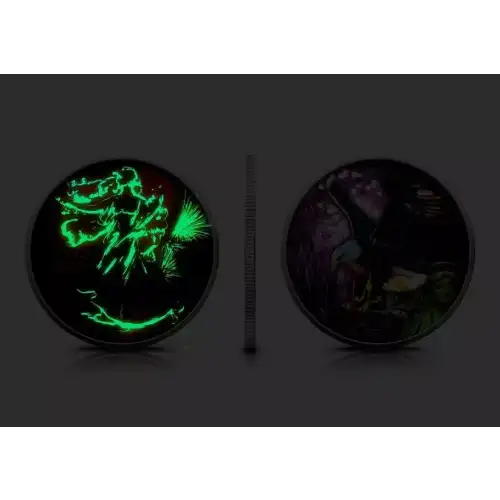 Germania Minted - 1oz 2024 USA American Silver Eagle .999 silver - 4th of July Celebration Glow in the Dark