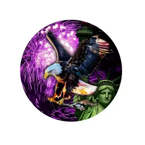 Germania Minted - 1oz 2024 USA American Silver Eagle .999 silver - 4th of July Celebration Glow in the Dark (3)