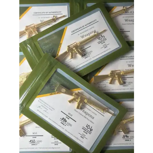 Investment Caster 24k Gold Plated M16 .999 Silver