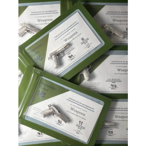 Investment Caster Colt M1911A1 .999 Silver