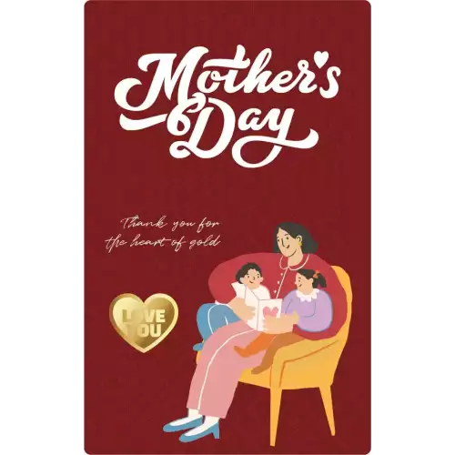 Korea Mother's Day 1g Gold in Assay Card