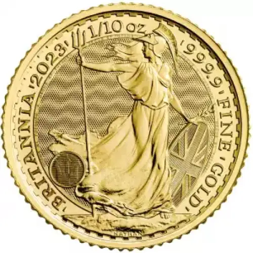 (Random Year) 1/10oz Royal Mint Britannia .9999 Gold Coin (4)