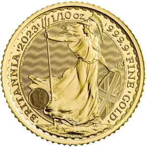 (Random Year) 1/10oz Royal Mint Britannia .9999 Gold Coin (4)