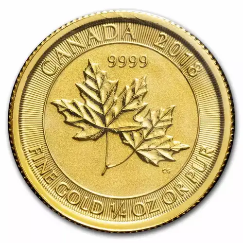 Random Year 1/4oz Canada RCM Twin Maple Leaf .9999 Gold Coin (3)