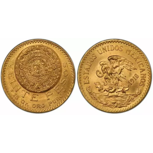 Random Year Mexico 20 Peso Gold Coin  (4)